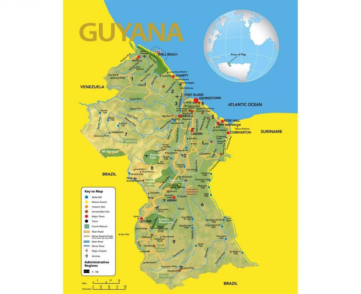 mapa Gvajani mapu lokacija