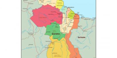 Mapa Gvajani je pokazivao 10 administrativne regionima
